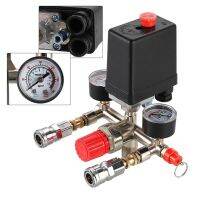 【jw】✼◈  Air Compressor Pressure Manifold Regulator Gauges 90-125PSI 220V Bama Bracket Oil-free Silent Machine