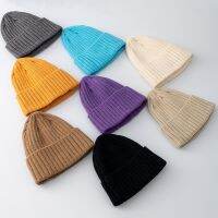 【YD】 Hat Fashion Straight Design Knitted Soft Thick Beanie Hats Streetwear Cap