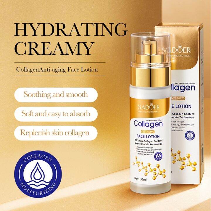 SADOER Collagen Face Lotion 80ml Collagen Lotion Whitening Lotion