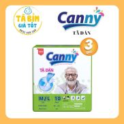 Bộ 3 Tã dán Canny siêu thấm Size ML 10 miếng gói - dành cho người lớn tuổi