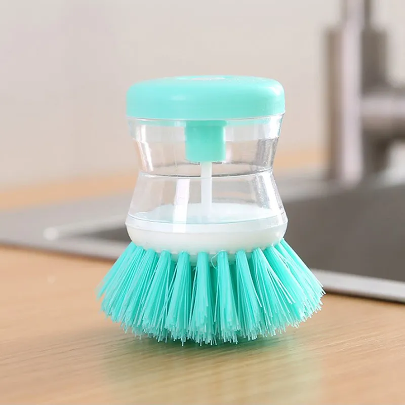 Cleaning Brush Liquid Soap Dispenser Shoes Dish Scrubber Kitchen Laundry  Tool