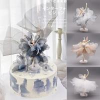 Happy Brithday 3pcs Elegant Ballet Girls Decoration Cake Topper Wedding Bride and Groom for Baking Party Supplies Gifts