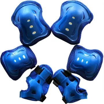 7Pcs Kids Helmet Knee Protective Gear Set Bicycle Knee Elbow Wrist