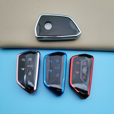 ◑⊙► Soft TPU Car Remote Key Case Cover Holder Fob For VW Golf 8 For Seat Leon MK 4 Tarraco Ateca For Skoda Octavia 2020 Accessories