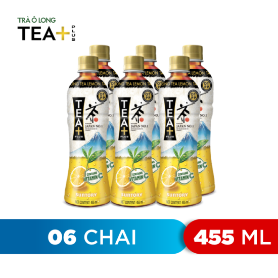 Lốc 6 chai trà ô long vị chanh tea+ 455ml chai - ảnh sản phẩm 2