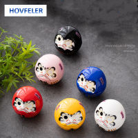 HOVFELER Japanese Ceramic Daruma Doll Crafts Lucky Charm Fortune Ornament Landscape Home Decor Miniature Accessories Gifts