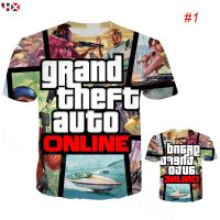 HX GTA 5เกมสไตล์ตะวันตกผู้ชายเย็น3D พิมพ์พิมพ์ผู้ชายผู้หญิงเสื้อยืดสตรีประเดิมท็อปส์