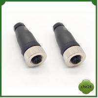 CHE24 2Pcs 12mm ครับ ขั้วต่อตัวเมีย M12 4พิน ขั้วต่อเซ็นเซอร์ Unshiled ขั้วต่อแบบวงกลม อุปกรณ์สำหรับอุตสาหกรรม