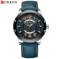 ⌚CURREN นาฬิกาผู้ชายควอตซ์หนังนาฬิกาข้อมือกองทัพทหารนาฬิกาโครโนกราฟ สปอร์ตหรูหราสำหรับผู้ชาย,นาฬิกาแบรนด์ชั้นนำใหม่