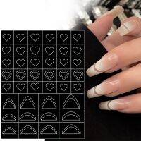 Stiker Kuku 3D Motif Kupu-Kupu Hati Model Hollow Untuk Dekorasi Nail Art 5211059✺☃☍