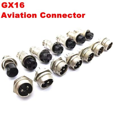 1 set 5/8 quot; GX16 2/3/4/5/6/7/8/9/10 Pin Female 16mm Wire Panel Circular Aviation Connector Socket amp; Plug