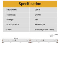 PAUTIX 5เมตร10เมตร24โวลต์ซัง RGBIC Led Strip พิกเซลแอดเดรส630 Ledsm ไฟทำงานร่วมกับ Alexa Home Wifi บลูทูธ App ควบคุม