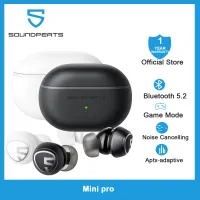 SoundPEATS Mini Pro Game Mode QCC3040 Bluetooth 5.2 Aptx-adptive with Active Noise Cancellation Transparence Mode for Calls Touch Control Playtime 21 Hours Wireless Earbuds