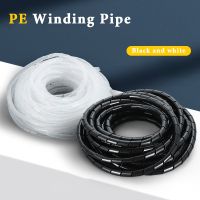 Spiral winding cable organizer selubung untuk kabel listrik pipa data kawat penutup lengan 3-10mm pita plastik manajemen pelindung