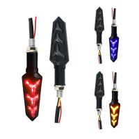 Motorcycle Turn Signal Lights LED Lamp Motorcycle Indicators Blinkers Front Rear Lights Universal Brake Lights Flowing LED Lights Universal Motorcycle Accessories beautifully