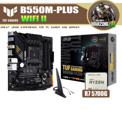 NEW Kit TUF GAMING B550M-PLUS (WIFI) II AM4 Motherboard With AMD Ryzen 7 5700G Processor Fury DDR4 Graphics Chips Processor