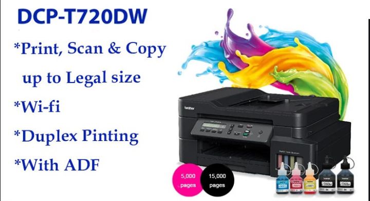 GENUINE Brother Printer DCP-T720DW 3in1 PRINT, SCAN, COPY, WIFI, READY ...