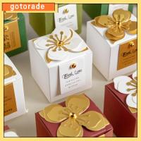 GOTORADE 5Pcs สี่เหลี่ยมสี่เหลี่ยม กล่องขนมแต่งงาน ดอกไม้ที่สร้างสรรค์ ดอกไม้เล็กๆที่สวยงาม กล่องของขวัญของขวัญ อุปกรณ์ปาร์ตี้ปาร์ตี้ ของชำร่วยงานแต่งงาน กล่องบรรจุของ งานเลี้ยงฉลองครบรอบ