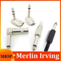 Merlin Irving Shop 10x 1/4 Inch Mono/Stereo 6.35mm 6.5MM Male Jack Plug Wire Audio Connector angel socket 2/3 pole Guitar Effect Microphone cable