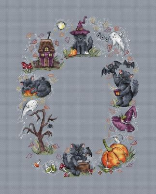 Top Quality Halloween Black Cat 31-37 Beautiful Lovely Counted Cross Stitch Kit Height Chart Measure Needlework