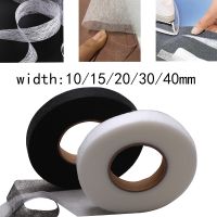 70Yards Black White Double Sided Hot Melt Adhesive Garment Fusible Interlining Tape DIY Clothes Patchwork Sewing Accessories