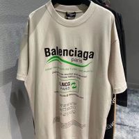 29.7♀Balenciagaลูกน้องการป้องกันทางสิ่งแวดล้อมแขนสั้นการพิมพ์สโลแกนเสื้อยืดแบบหลวมผู้ชายและผู้หญิงเทรนด์ครึ่งแขนแบบอเมริกันเข้าได้กับทุกชุดฤดูร้อน