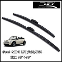 ชุดใบปัดน้ำฝน MINI ยี่ห้อ 3D® Wiper Blade MAX Vision [18" + 19"] สำหรับ Gen1 BMW MINI R50/R52/R53 (One/Cooper/Cooper S) (สินค้าพร้อมส่ง)