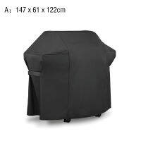 Outdoor Black Waterproof BBQ Cover Heavy Duty Grill Cover Protective Round Rectangle Barbecue Barbeque Grill BBQ Accessory