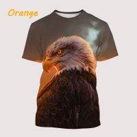 ฤดูร้อนใหม่3D Eagle เสื้อยืดแฟชั่นแขนสั้นคอลูกเรือ Eagle เสื้อหลวม Top