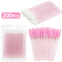 200 Pcs แปรงแต่งหน้าคริสตัลแบบใช้แล้วทิ้งชุดเครื่องมือ Eyelash Lip Microbrush มาสคาร่า Wands Applicator Swab Eyelash Extension เครื่องมือ ~