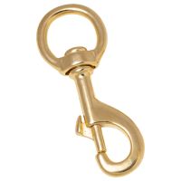 1x Solid Brass Snap Hook Trigger Swivel Eye Bolt For webbing Leather Craft Bag Strap Belt Hook Clasp Pet Dog Leash Clip