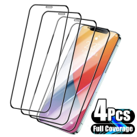 4ชิ้นแก้วป้องกันปกป้องหน้าจอกระจกนิรภัยสำหรับ IPhone 14 13 12 11 Pro Max สำหรับ IPhone X XR XS Max 7 8 6S 14 Plus