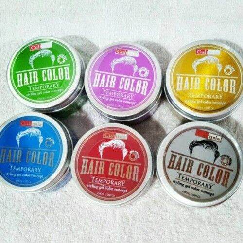 Cultusia Pewarna rambut Temporary Pomad Warna Hair Color Styling Gel