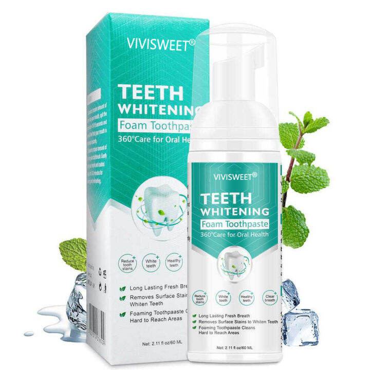 JY Smart MALL Teeth Whitening Mousse Toothpaste Remove Plaque Oral Odor