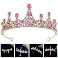 Boomss【New】 แถบคาดศีรษะปาร์ตี้ Rhinestone Crown Heddress Party Party For Little Girl