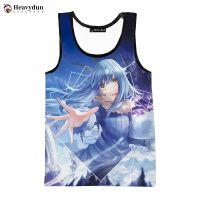 Camiseta sin mangas con estampado 3D de Rimuru Tempest para hombre, ropa Harajuku con personalidad para primavera y verano, gran oferta, 2023