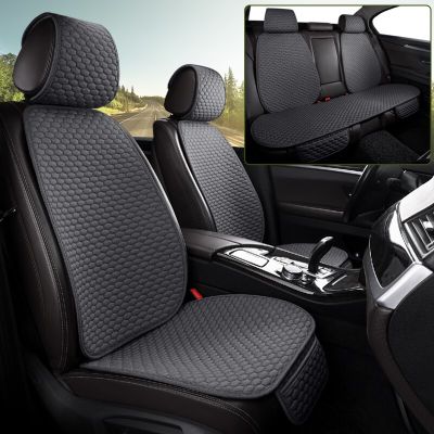 Car Seat Cover Flax Front Rear Seat Protector Linen Cushion Pad Universal for Auto Interior Truck Suv Van Car Covers In Salon
