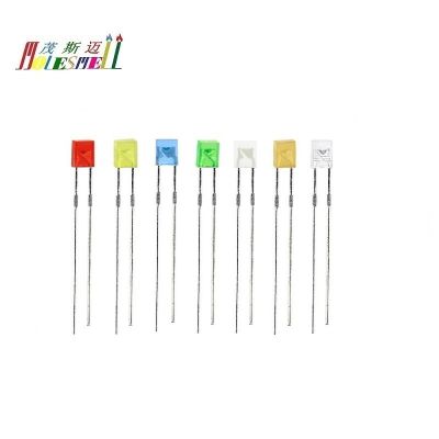 10pcs 2x3x4mm Rectangle Red Yellow Blue Green White Orange Warm White Water Clear/Diffused LED Light Lamp Diodes