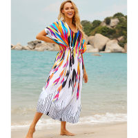 Beach Cover Up Kaftans Sarong ชุดว่ายน้ำ Cover Ups Beach Pareos ชุดว่ายน้ำ Cover Up ผู้หญิงชุดว่ายน้ำ Beach Tunic # Q641