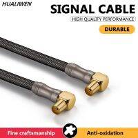 【cw】 Digital TV Cable 90 Degree Audio Cable Male to Male Coaxial Cable For HD TV STB Line C317 RF Cable Box Fiber Optic Cable