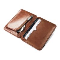 New Fashion Man Small Leather Magic Wallet With Coin Pocket Mens Mini Purse Money Bag Credit Card Holder Clip For Cash