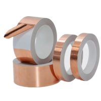 ๑▽❉ 10meter 5/8/15/10/20mm Adhesive Foil Tape Adhesive Conductive Copper ShieldAnti-static Single-sided Repair Tape Eliminate EMI