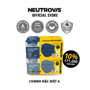 Combo đặc biệt 4 - Khẩu Trang Y Tế Cao Cấp NEUTROVIS 4 LỚP HỘP 30s Denim