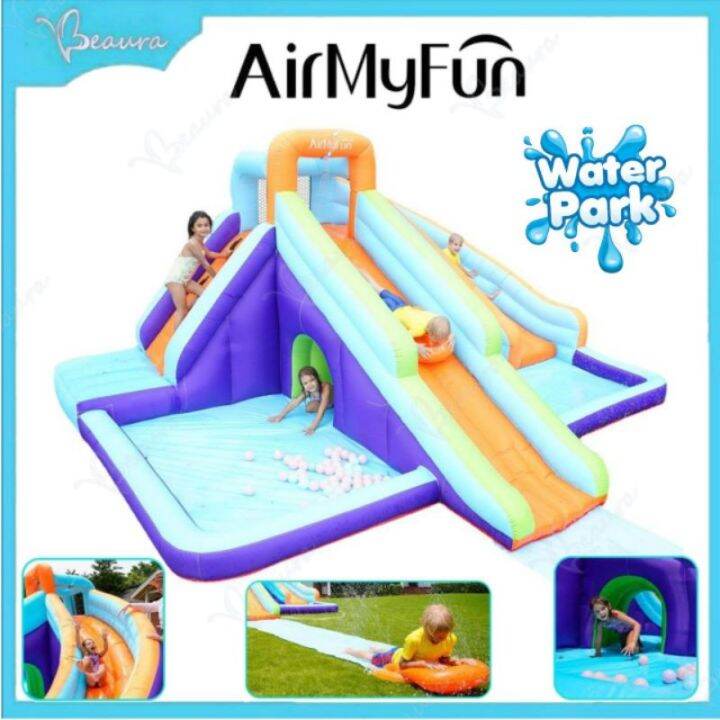 🔥airmyfun Waterpark Castle Slide Bouncer A83023 Swimming Pool 