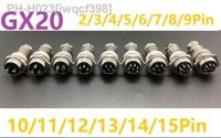 1Set GX20 Male Female 2/3/4/5/6/7/8/9/10/11/12/13/14/15Pin 20mm Wire Panel Connector Aviation Plug Circular Socket Plug