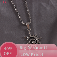 ?【Lowest price】FG สร้อยคอแฟชั่นจี้ไฟดวงอาทิตย์สุดสร้างสรรค์พังค์ฮิปฮอปย้อนยุคฮิปสเตอร์เครื่องประดับสร้อยคอเหล็กไทเทเนียมสำหรับผู้ชาย