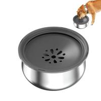 Slow Drip Dog Water Bowl Stainless Steel Floating Slow Water Feeder for Cats Avoid Splashes Dog Accessories for Small to Large Dogs Puppies Kittens Cats active