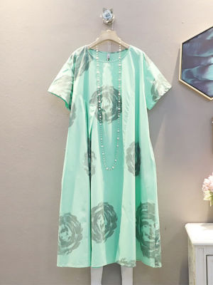 XITAO Dress Women  Print Loose Dress