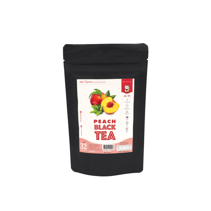 ผงชาพีชพร้อมชง 100 กรัม (Instant Peach Black Tea Powder) Lazada.co.th