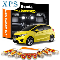 ไฟ LED ภายในรถ Xps 9ชิ้นสำหรับ Honda Jazz แคนบัสแคนบัสหลอดไฟรถยนต์2008-2022ชิ้นส่วนโคมไฟอัตโนมัติไม่มีข้อผิดพลาดโดมในร่มไฟการอ่านแผนที่